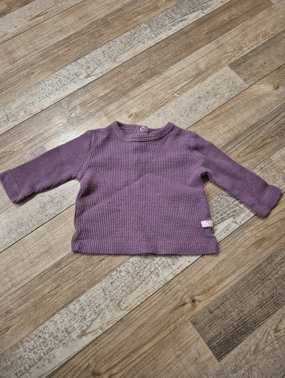 Ruffle Butts Mauve Waffle Knit Top